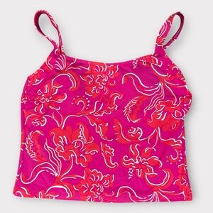 Lands' End Tankini Swimsuit Bathing suit  Pink and White Floral, Women’s size 6
